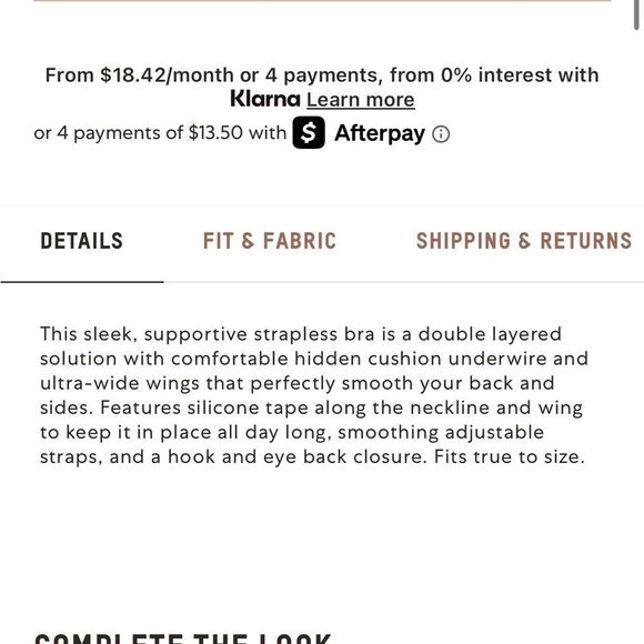 SKIMS SMOOTHING INTIMATES STRAPLESS BRA 34A NWT - Picture 6 of 13